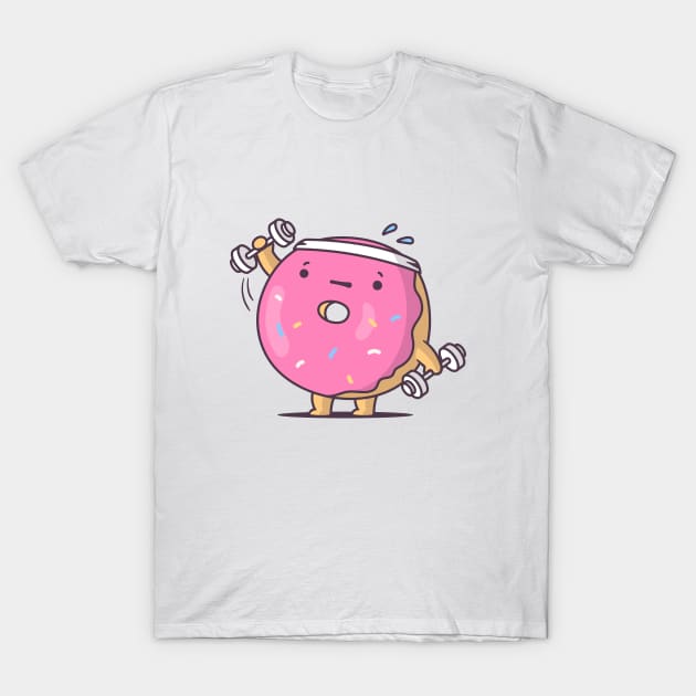 Weightlifting Donut T-Shirt by zoljo